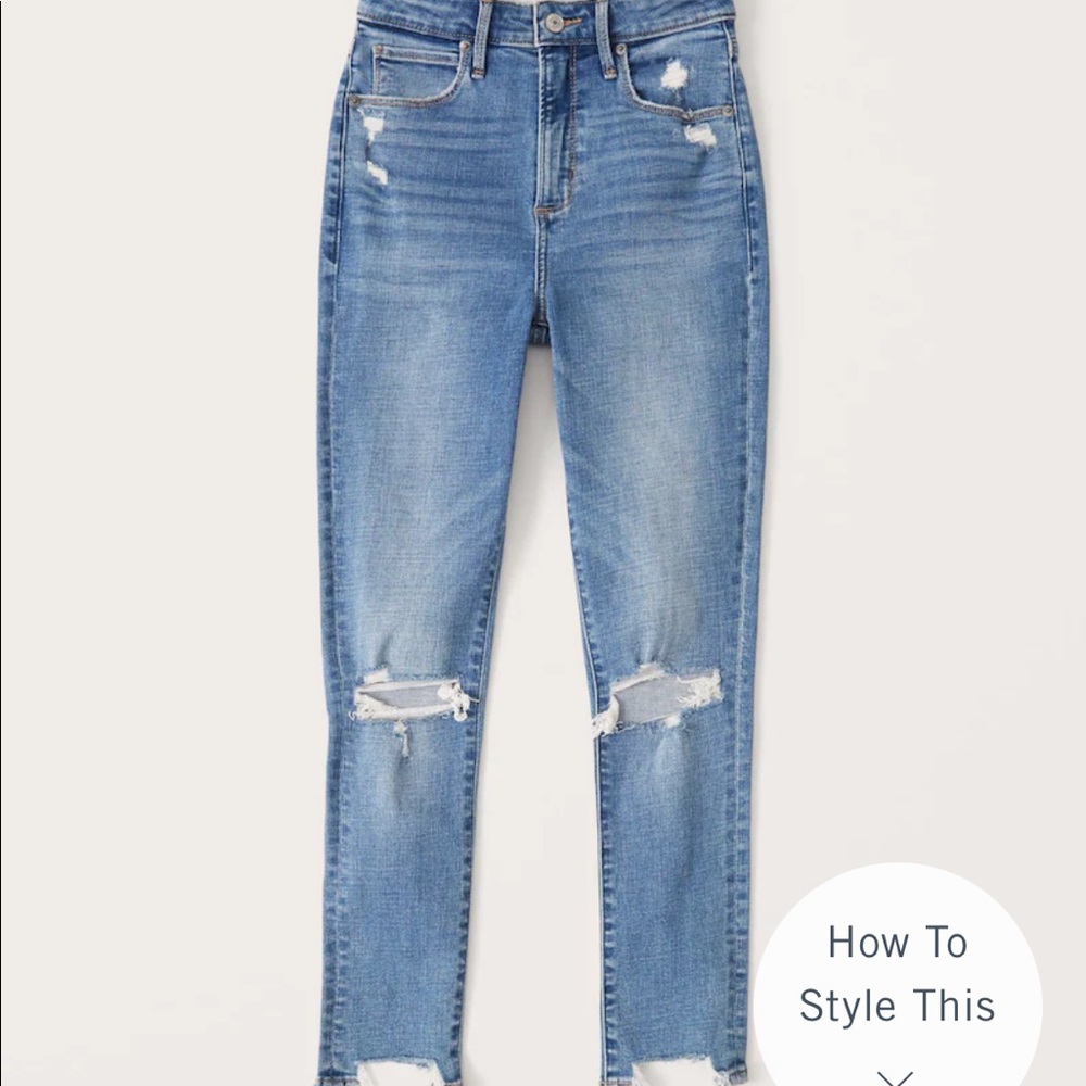 Abercrombie curve love high rise skinny jeans